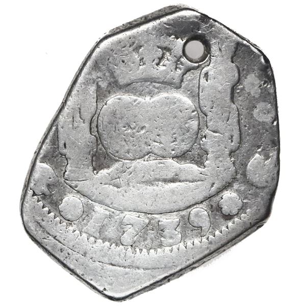 Guatemala, cob 4 reales, 1739J.