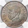 Image 1 : Haiti, copper-nickel 50 centimes, 1908, NGC MS 65.