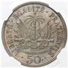 Image 2 : Haiti, copper-nickel 50 centimes, 1908, NGC MS 65.
