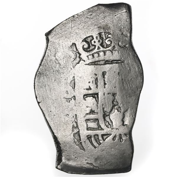 Sumenep (Madura Island), Indonesia, 1 real batu (1814), single chopmark and Malay script graffiti on