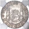 Image 1 : Mexico City, Mexico, pillar 2 reales, Philip V, 1741MF, NGC AU 53.