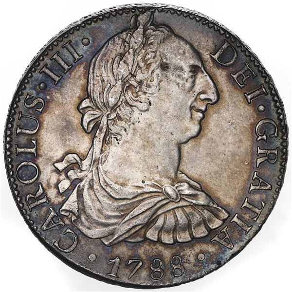 Mexico City, Mexico, bust 8 reales, Charles III, 1788FM, ex-Bevill (Plate Coin).