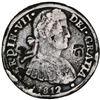 Image 1 : Chihuahua, Mexico, cast silver bust 8 reales, Ferdinand VII, 1812RP, with official countermarks flan