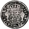 Image 2 : Chihuahua, Mexico, cast silver bust 8 reales, Ferdinand VII, 1812RP, with official countermarks flan