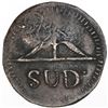 Image 2 : Morelos (Type A) countermark on a Oaxaca (Morelos/SUD), Mexico, copper 8 reales, 1813, NGC XF 45 BN.