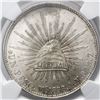 Image 1 : Mexico City, Mexico, cap-and-rays 1 peso, 1898AM, restrike issue, NGC MS 64.
