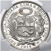 Image 2 : Lima, Peru, 1 sol, 1914FG, NGC MS 65.