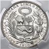 Image 2 : Lima, Peru, 1 sol, 1916FG, incuse LIBERTAD, NGC MS 64.