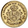 Image 2 : Philippines (under Spain), gold 2 pesos, Isabel II, 1863/2.