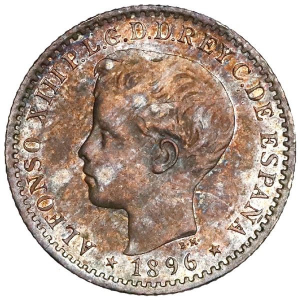 Puerto Rico (under Spain), 10 centavos, Alfonso XIII, 1896PG-V, NGC MS 61.