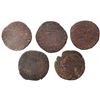 Image 2 : Lot of five Spanish copper 4 maravedis, Ferdinand-Isabel (various mints), four of them from the spec