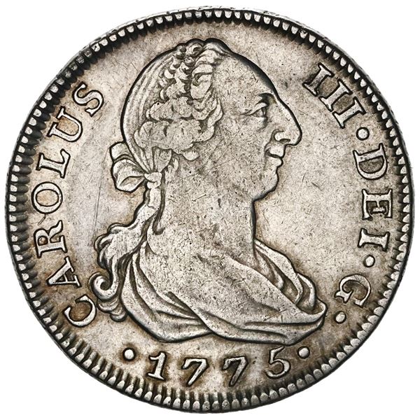 Madrid, Spain, bust 4 reales, Charles III, 1775PJ.