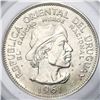 Image 1 : Uruguay, 10 pesos, 1961, Sesquicentennial of Revolution Against Spain, PCGS Gem UNC / 9-11-01 WTC Gr