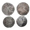 Image 1 : Lot of four Guayana, Venezuela (royalist) copper 1/2R, dates 1814 (facing inward), 1815, 1816 and 18