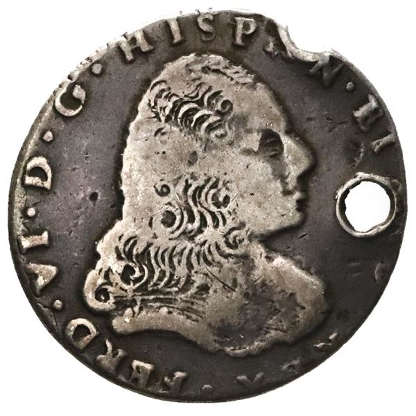 Guatemala, 2R-sized silver proclamation medal, Ferdinand VI (bust of Philip V), 1747.