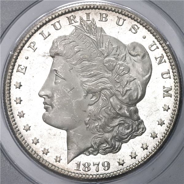 USA (San Francisco mint), $1 Morgan, 1879-S, PCGS MS64 (first generation "rattler" holder).