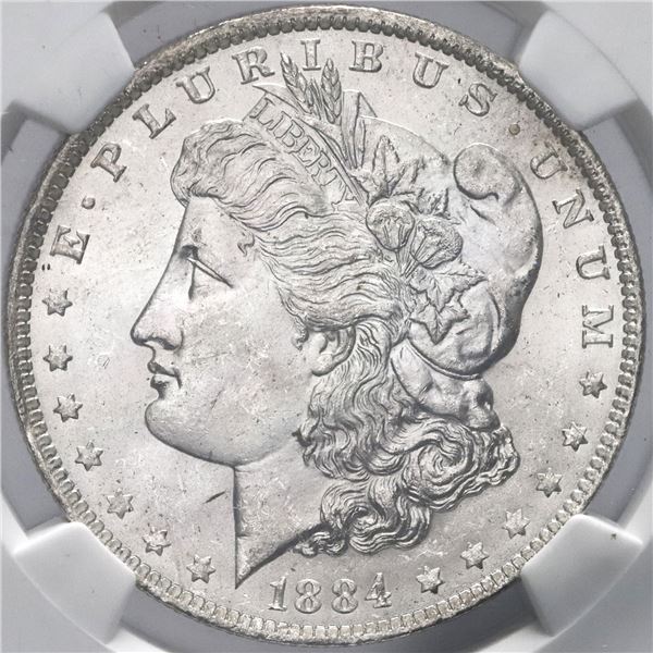 USA (New Orleans Mint), Morgan dollar, 1884-O, NGC MS 64 / Olathe Dollar Hoard from U.S. Treasury Ba