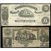 Image 1 : Lot of two CSA $20 notes: July 25, 1861, serial 3287, plate C; Sept. 2, 1861, serial 145246, first s