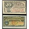 Image 1 : Lot of two Bogota, Colombia, Banco Nacional de la Republica notes: 20 centavos, 30-9-1900, series h,