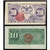 Image 2 : Lot of two Bogota, Colombia, Banco Nacional de la Republica notes: 20 centavos, 30-9-1900, series h,