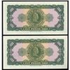 Image 2 : Lot of two Bogota, Colombia, Banco de la Republica, 100 pesos oro, 1-1-1964, series Y: serials 22205