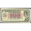 Image 1 : Santo Domingo, Dominican Republic, Banco Nacional de Santo Domingo, 100 pesos remainder, 14-8-1889 (