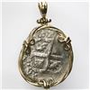 Image 2 : Lima, Peru, cob 2 reales, Philip V, 1730N, ex-Princess Louisa (1743), mounted pillars-side out in 14