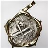 Image 2 : Lima, Peru, cob 1 real, 1731(?)(M), ex-Princess Louisa (1743), mounted cross-side out in 14K gold be