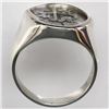 Image 2 : Lima, Peru, cob 1/2 real, Philip V (ca. 1702), mounted cross-side out in men's silver ring (size 11)