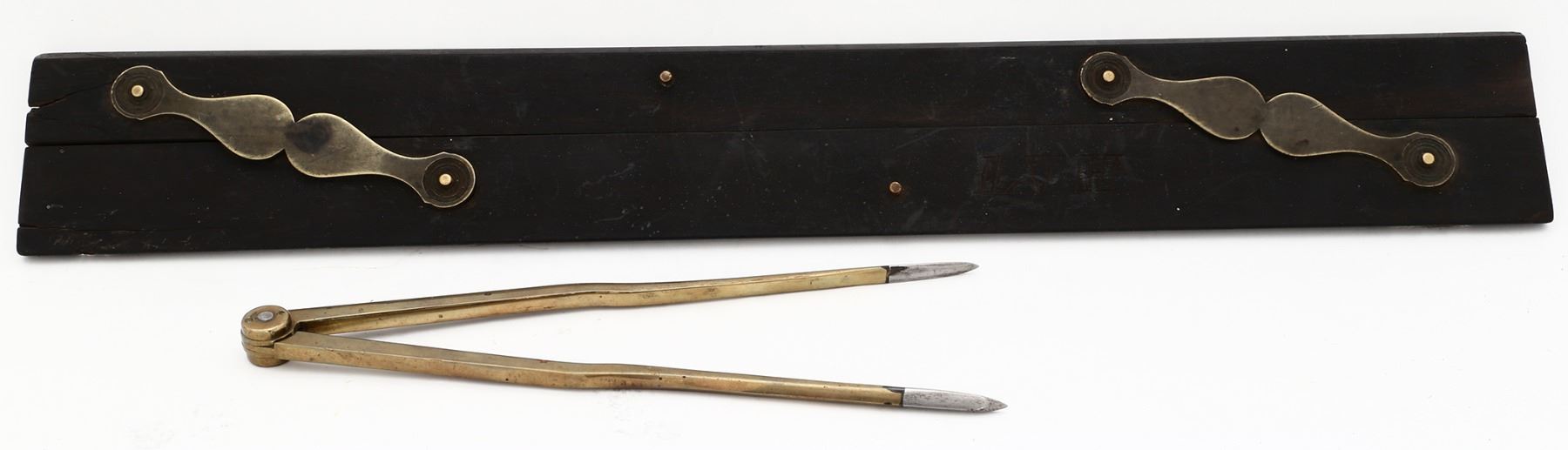 English naval chart dividers and parallel ruler, 1800s. - Sedwick ...