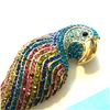 Image 3 : Large Rainbow Rhinestones Parrot Bird Pendant/ Brooch Pin