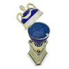 Image 3 : Russian Blue Serpent Clock Trinket Jewel Box Egg