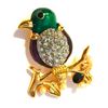 Image 1 : Enamel & Crystal Bird Brooch Pin