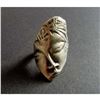 Image 1 : Abstract Silver Plated Serene Face Adjustable Ring