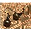 Image 1 : Gray Cultured Drop Pearls Sterling Hook Earrings