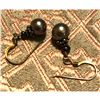 Image 2 : Gray Cultured Drop Pearls Sterling Hook Earrings