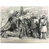 Image 2 : 19thc Wood Cut Print, Prince of Wales Mounting Elephant, India