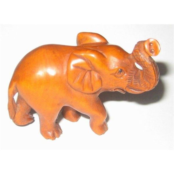 Hand-carved Chinese Elephant Netsuke