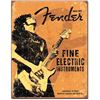 Image 1 : Fender Guitar Metal Advertising Sign