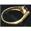 Image 2 : Rhodolite Garnet Diamond Gold Ring