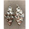 Image 2 : Silver Tone Leaves Drop Dangle Earrings