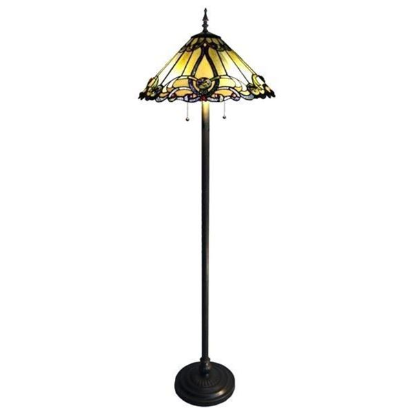 Victorian Style Stained Glass Floor Lamp