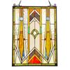 Image 1 : Mission Style Art Glass Hanging Window Panel