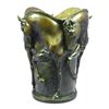 Image 2 : Equestrian Horses Signed Bronze Vase Planter