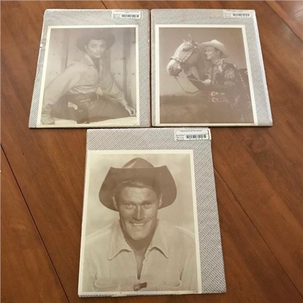 Group of TV & Movie Western Cowboy Stars Sepia Tone Photo Prints