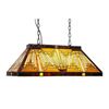 Image 1 : Mission Style Stained Art Glass Island Light