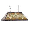 Image 2 : Mission Style Stained Art Glass Island Light