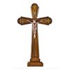 Image 1 : Ukrainian Hand-carved Wooden Standing Crucifix