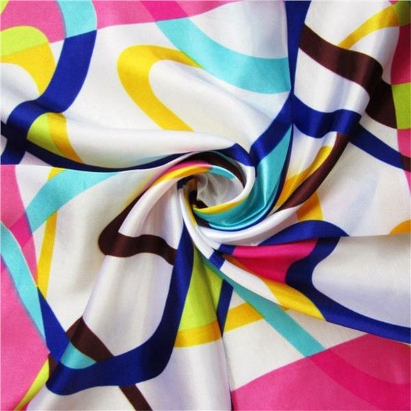 Colorful Abstract Ladies Silk Summer Scarf