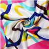 Image 1 : Colorful Abstract Ladies Silk Summer Scarf